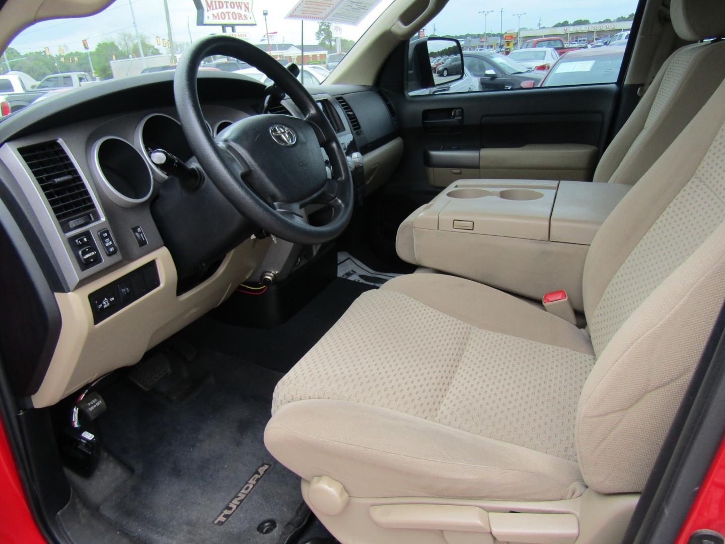 2012 Red /Tan Toyota Tundra Tundra-Grade 5.7L Double Cab 2WD (5TFRY5F14CX) with an 5.7L V8 DOHC 32V engine, Automatic transmission, located at 15016 S Hwy 231, Midland City, AL, 36350, (334) 983-3001, 31.306210, -85.495277 - Photo#3